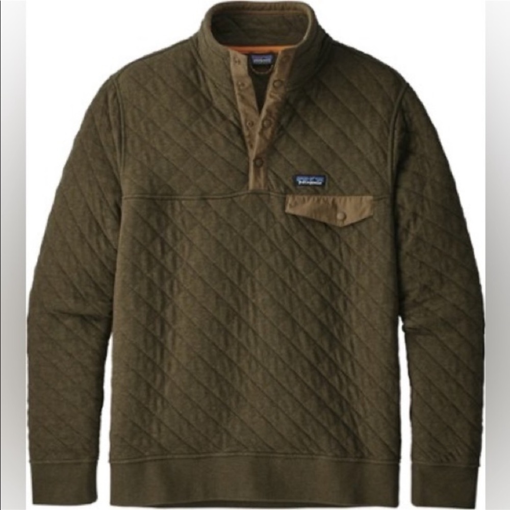 Men's Patagonia Organic Cotton Quilt 1/4 Snap Pullover- size Small